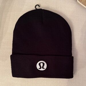 lululemon unisex Black Knit beanie sock hat